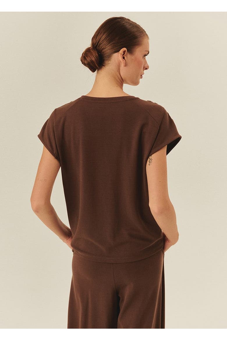 Oaklyn Tshirt, Alternate, color, BROWN