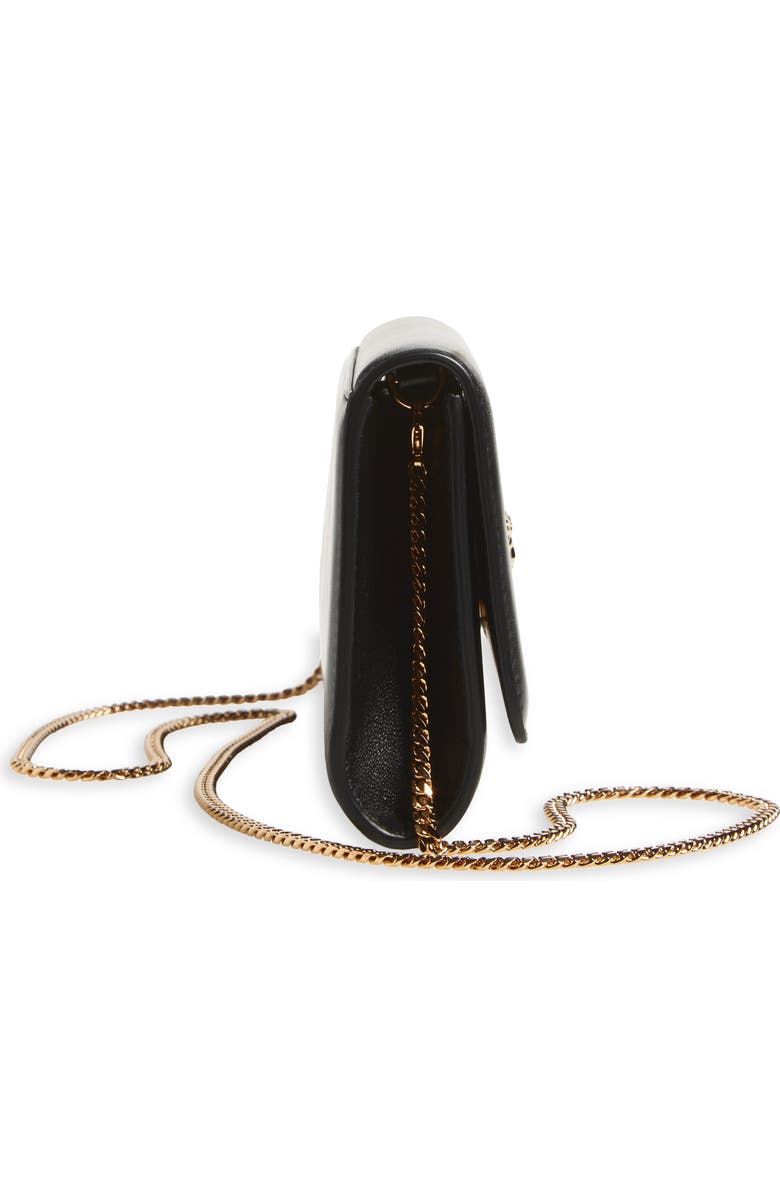 Versace La Medusa Leather Clutch, Alternate, color, Black Versace Gold