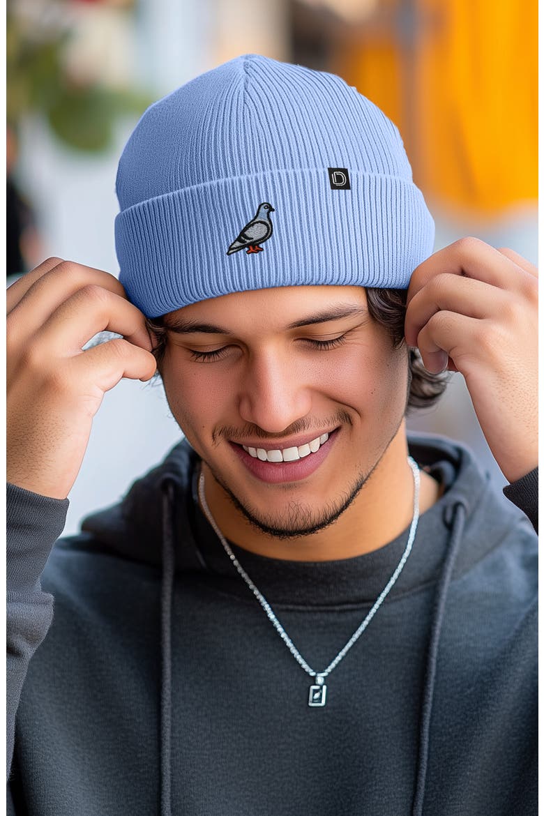 Pigeon Beanie Cap, Alternate, color, Periwinkle