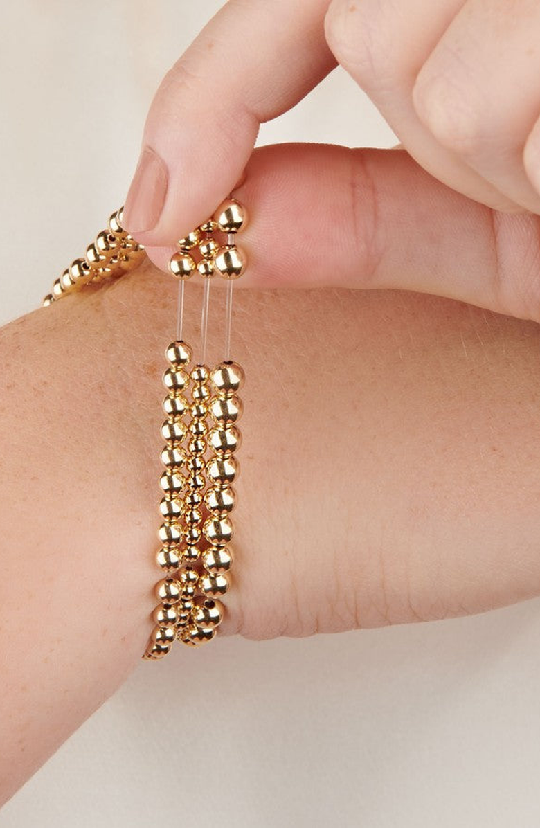 Little Sky Stone Shimmer 14K Gold Filled Bead Bracelet, Alternate, color, 6.5"/5Mm