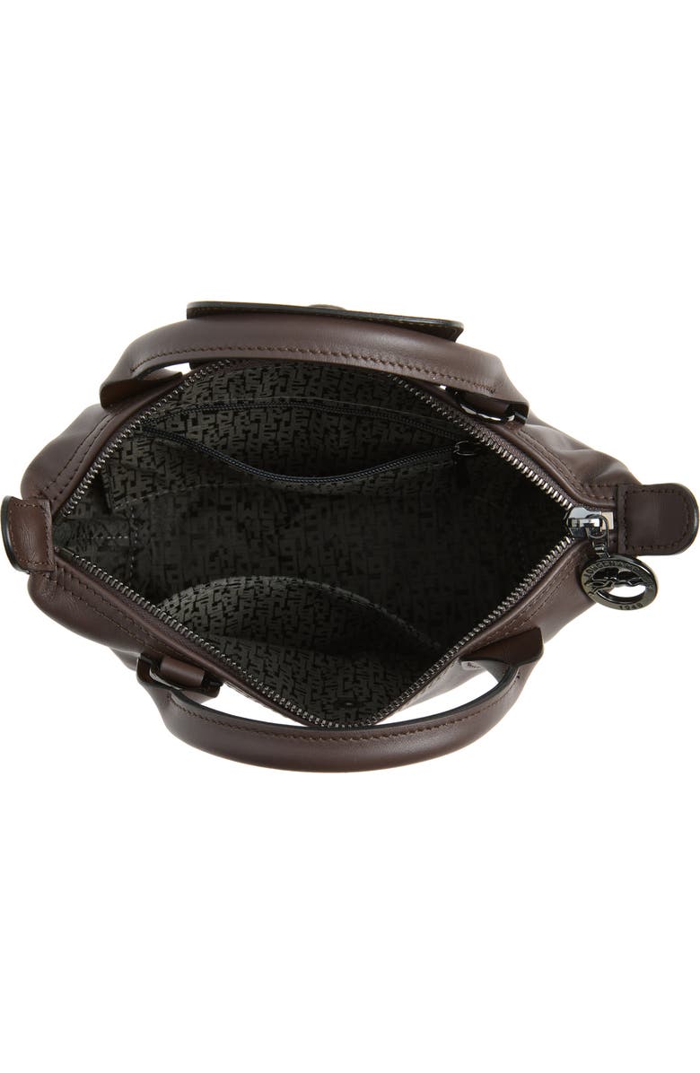 Longchamp Extra Small Le Pliage Xtra Leather Top Handle Bag, Alternate, color, Mocha