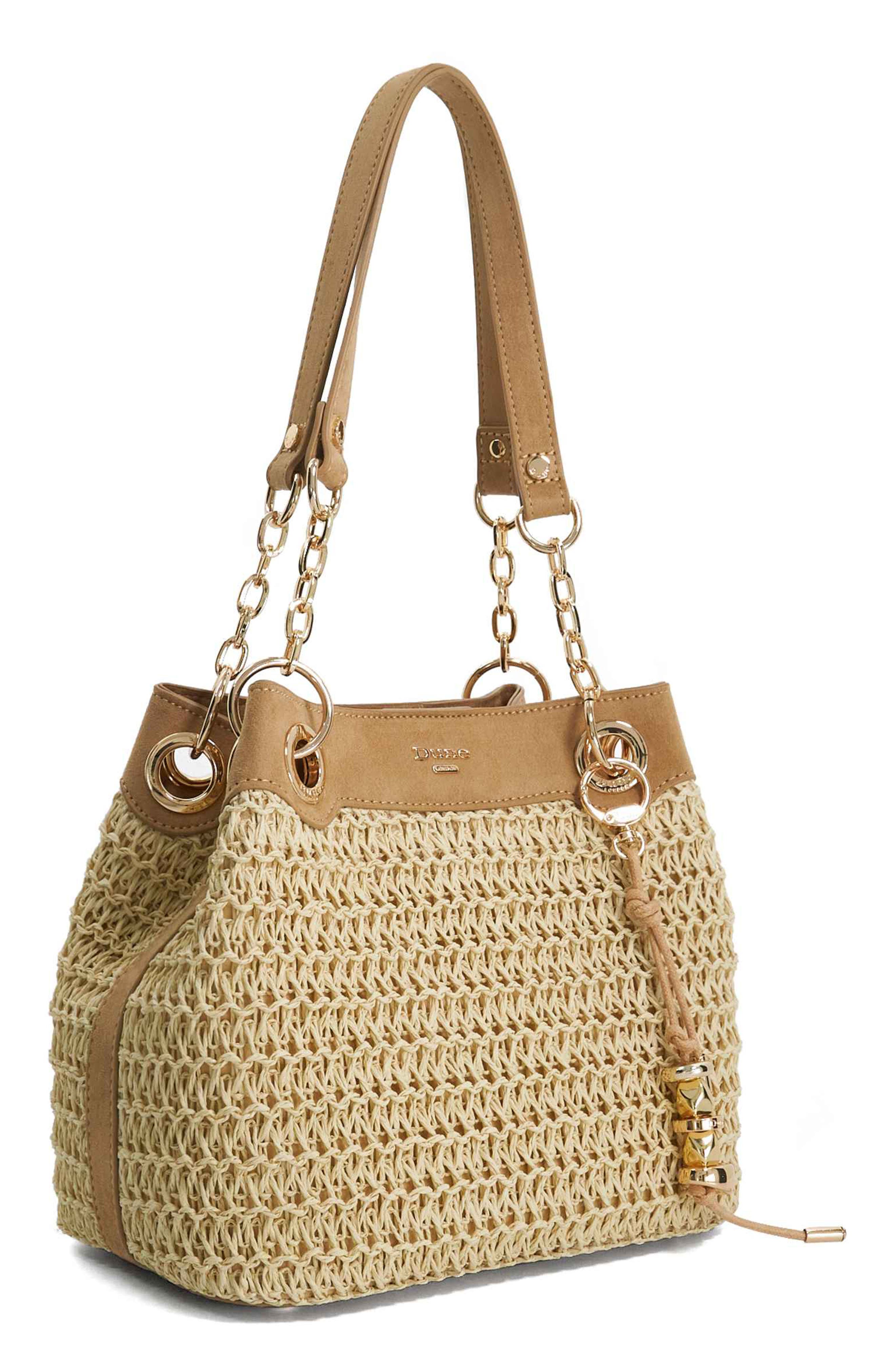 Dune London Damara Raffia Tote, Alternate, color, Natural