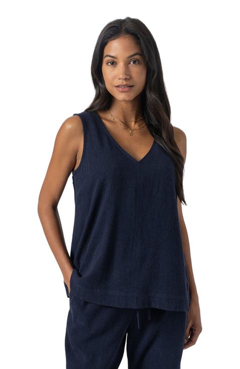 Corinne Linen V-Neck Tunic