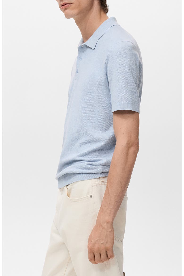 Slim Fit Knit Polo, Alternate, color, AQUA BLUE