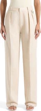 Manière De Voir Julie Linen Twin Pleat Trousers