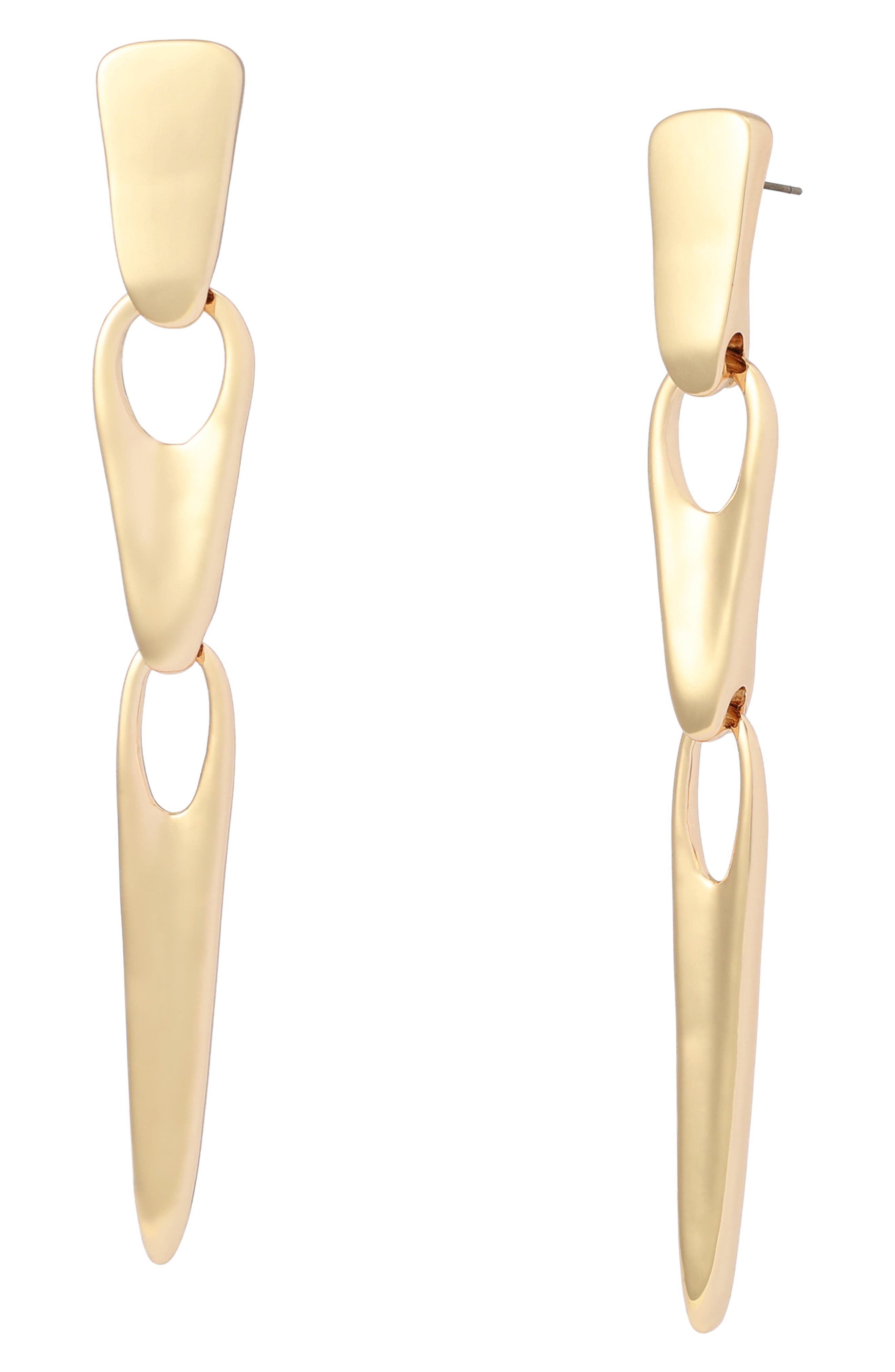 Robert Lee Morris Linear Earrings In Gold