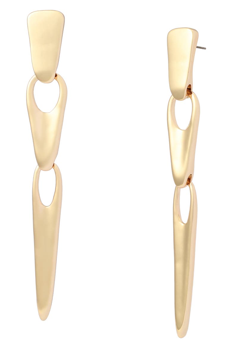 Linear Earrings, Main, color, GOLD