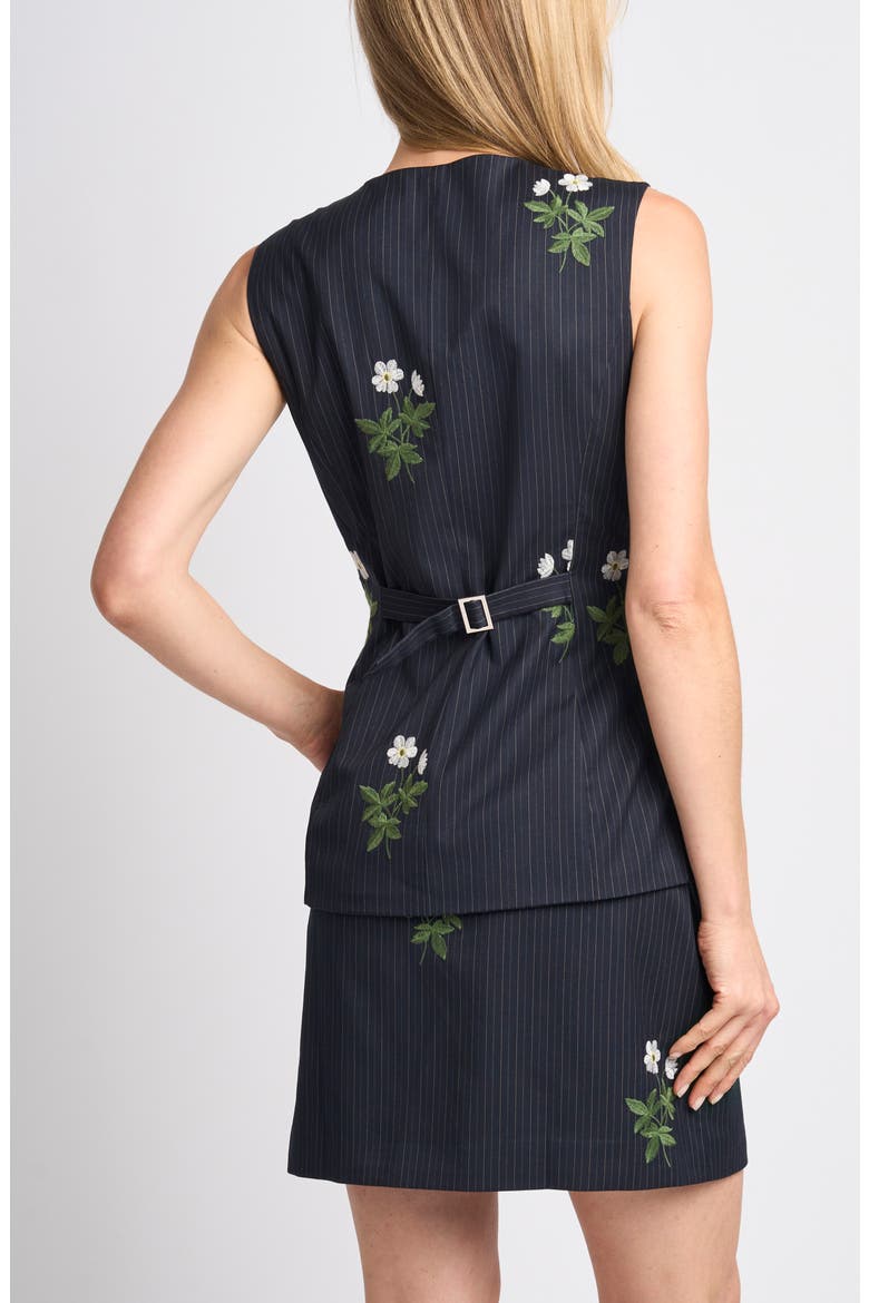 Jace Embroidered Pinstripe Dress, Alternate, color, INDIGO NIGHT