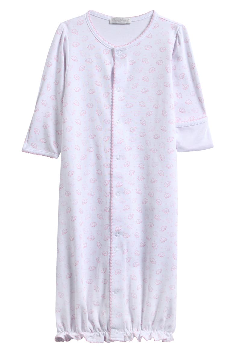 Ele-Fun Print Convertible Pima Cotton Gown, Main, color, PINK