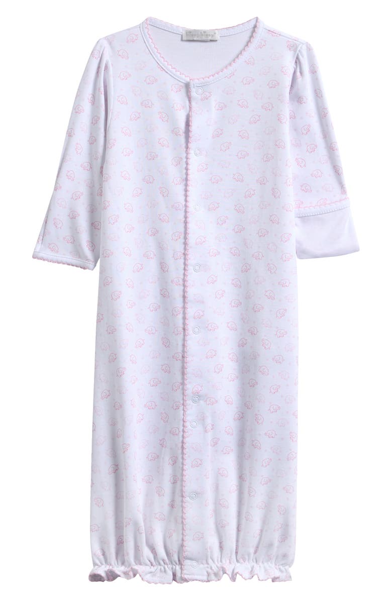 Kissy Kissy Ele-Fun Print Convertible Pima Cotton Gown, Main, color, Pink