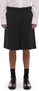 Helmut Lang Gab Pleated Wool Shorts