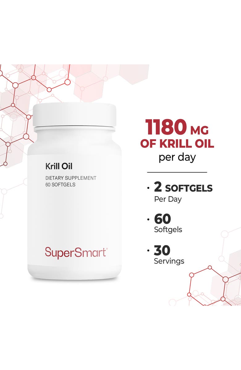 SuperSmart Krill Oil Supplement 1180mg, Alternate, color, NO COLOR