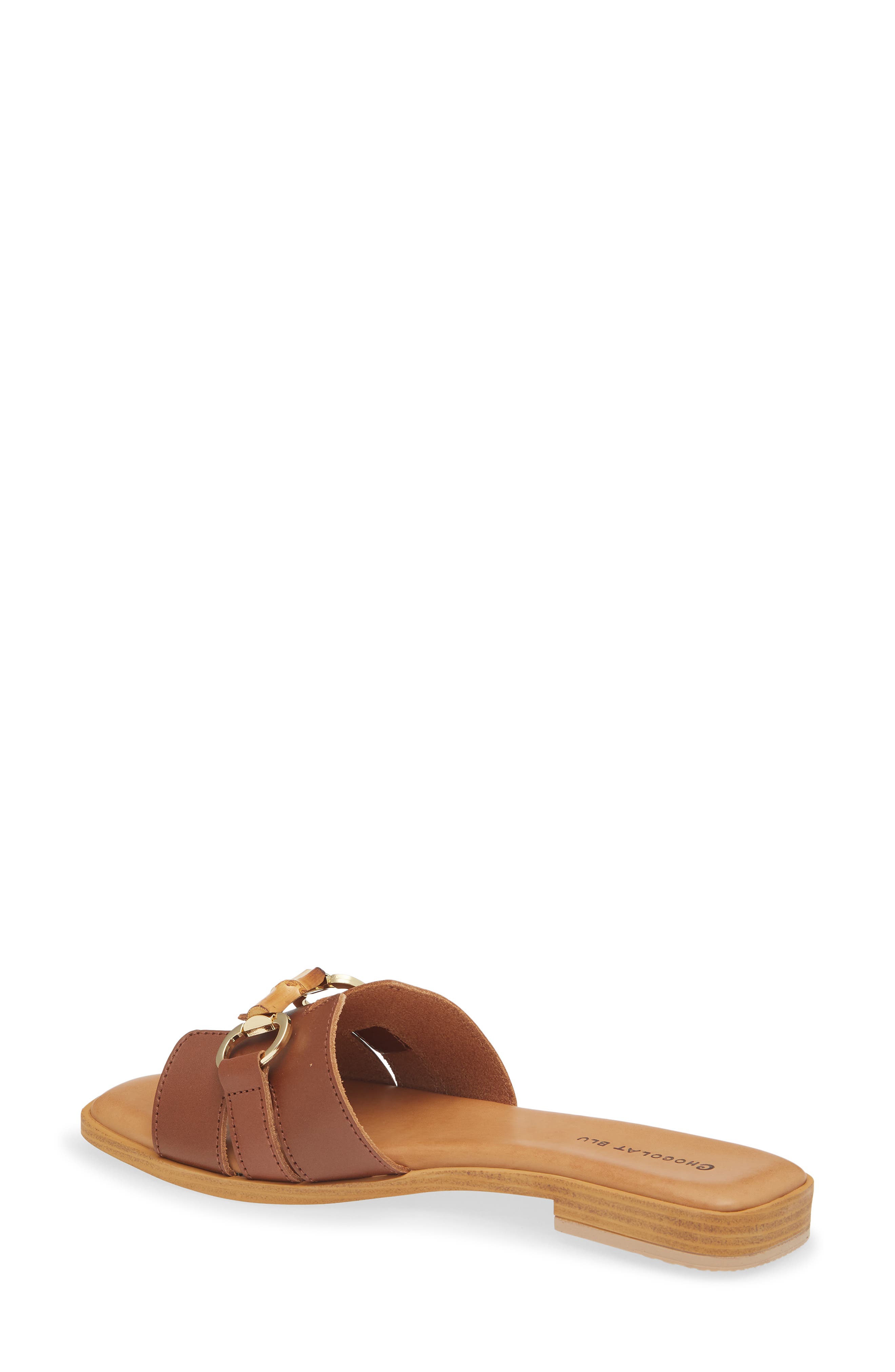 Baz Slide Sandal, Alternate, color, BROWN LEATHER