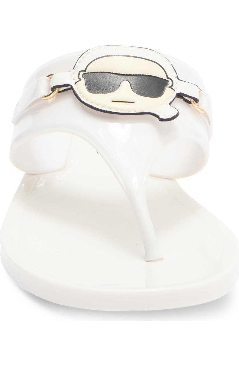 KARL LAGERFELD PARIS Vayla Wedge Flip Flop, Alternate, color, Bright White