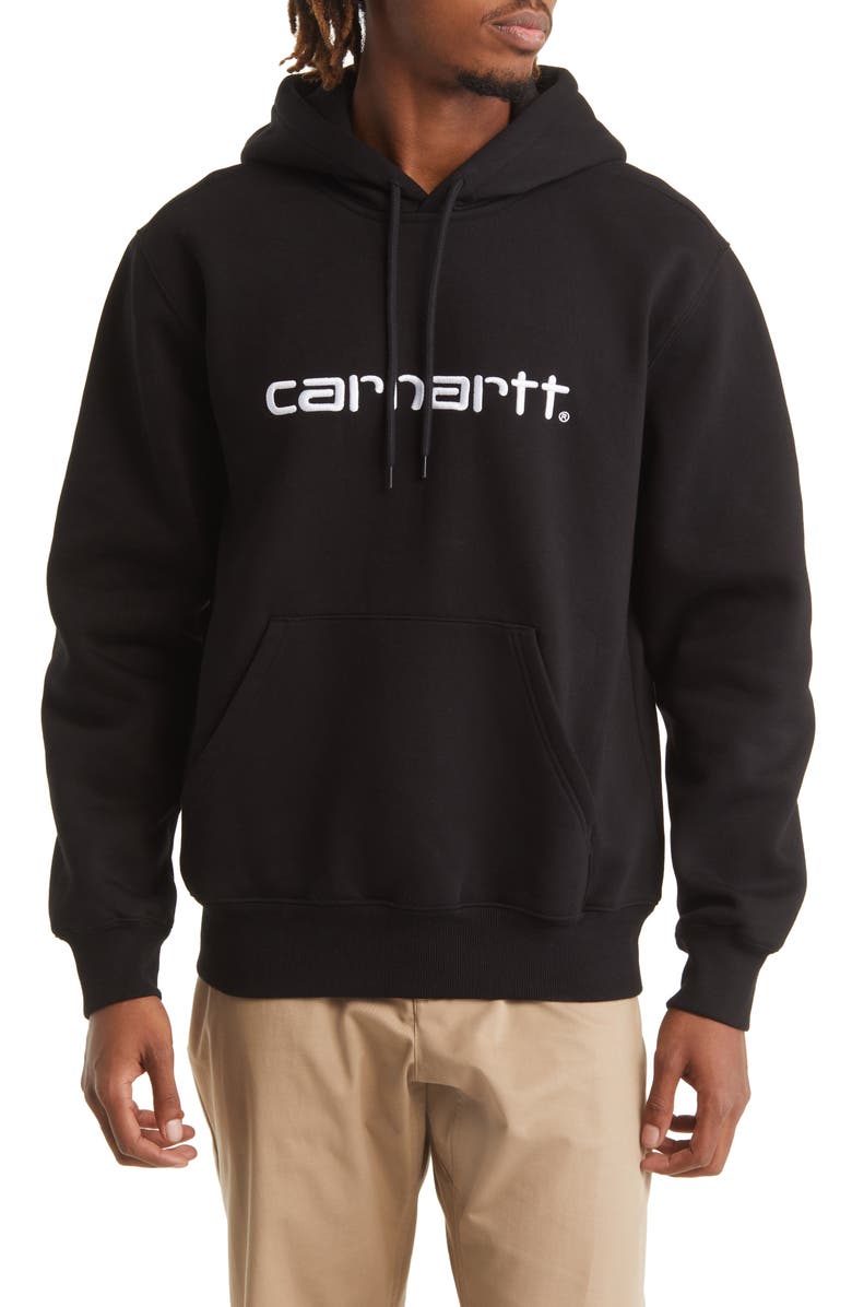 Carhartt Work In Progress Hooded Logo Sweatshirt, Main, color, 