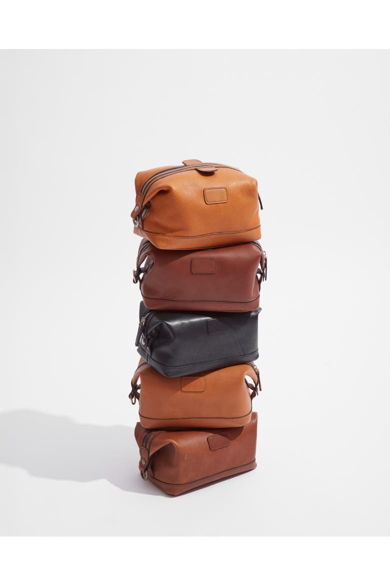 Ryder Leather Dopp Kit, Alternate, color, Pebbled Tan