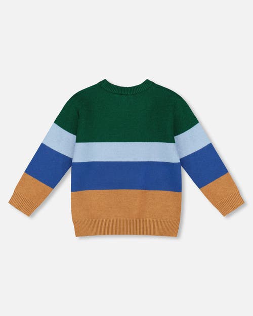 Deux Par Deux Long Sleeve Knit Sweater In Multi