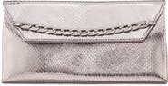 Nina Metallic Snake Embossed Flap Bag