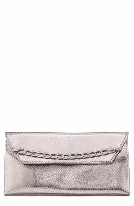 Nina Metallic Snake Embossed Flap Bag
