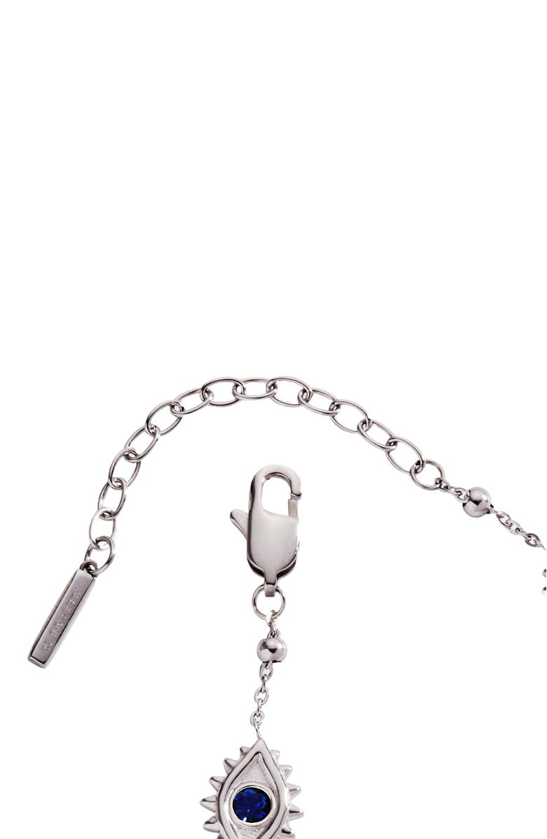 Alex and Ani Evil Eye Crystal Stone Chain Bracelet, Alternate, color,