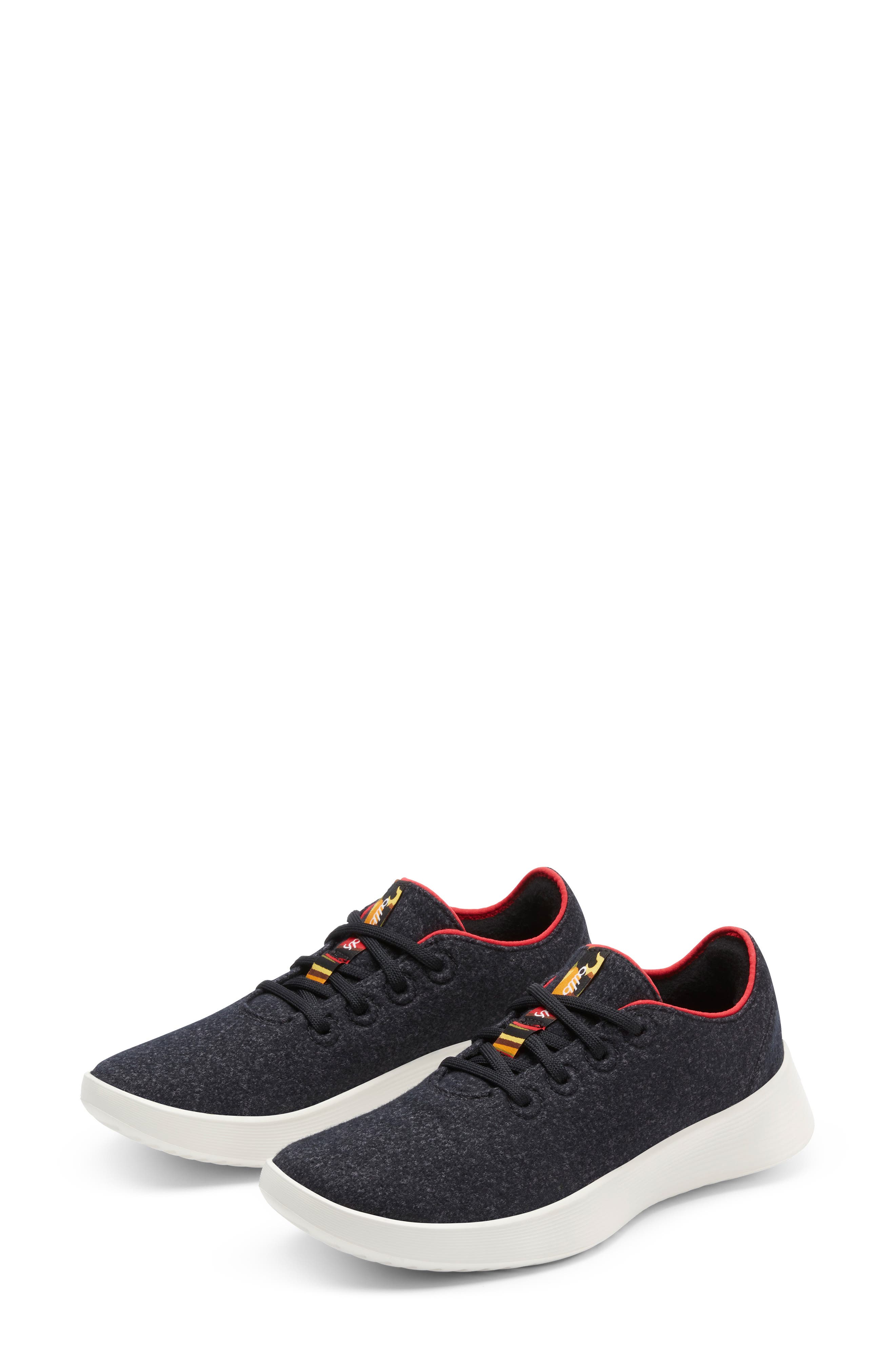 Allbirds Wool Runner Go Sneaker, Alternate, color, Natural Black/ Kea Red
