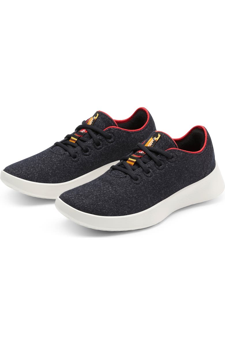 Allbirds Wool Runner Go Sneaker, Alternate, color, Natural Black/ Kea Red