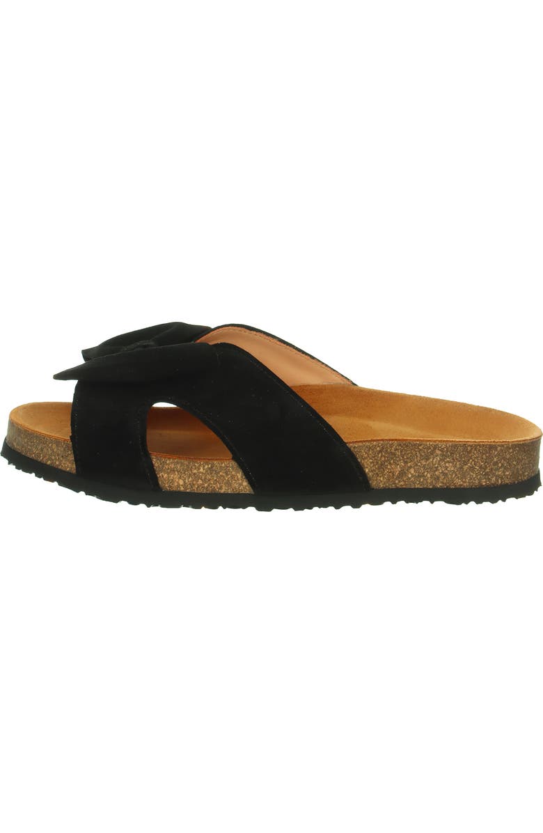 Think! Crissi Bow Slide Sandal, Alternate, color, Black