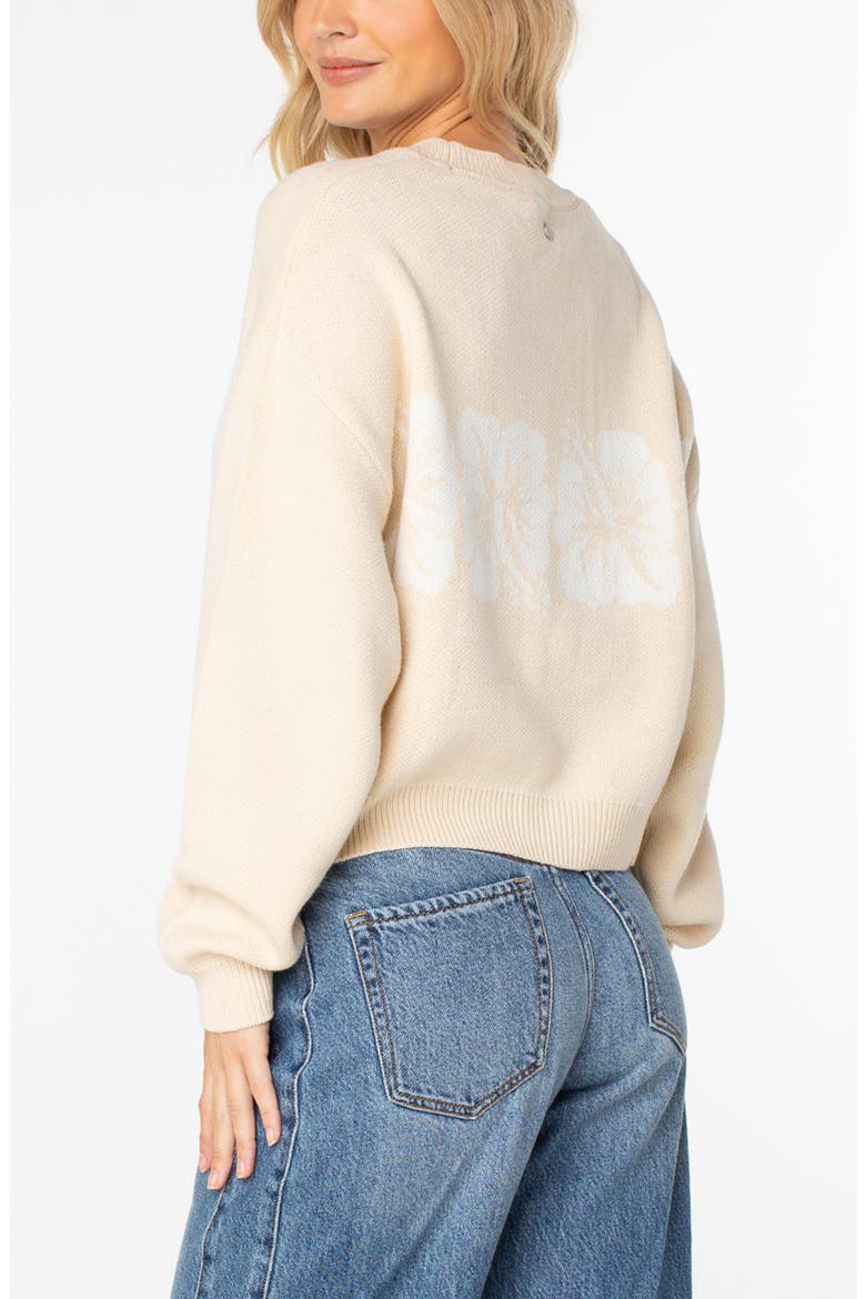 Hibiscus Harmony Sweater, Alternate, color, PARCHMENT