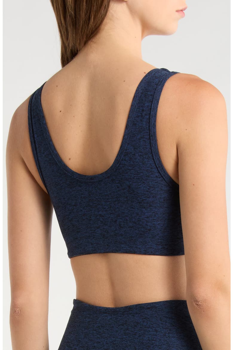 Football Stretch Sports Bra, Alternate, color, NAVY