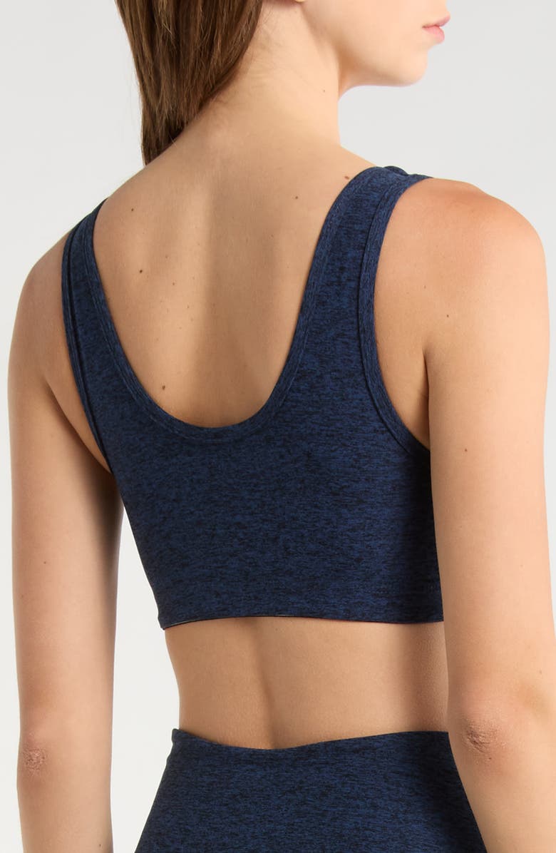 Year of Ours Football Stretch Sports Bra, Alternate, color, Navy