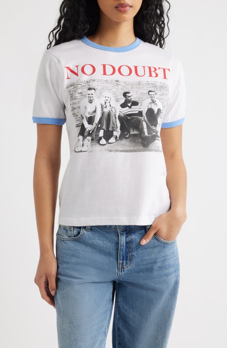 Merch Traffic No Doubt Vintage Wash Graphic T-Shirt, Main, color, White Light Blue