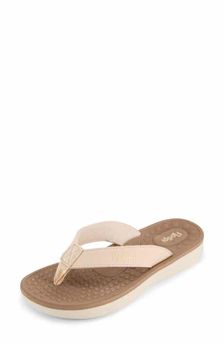 Faux Leather Thong Sandal