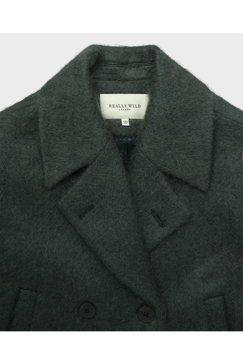 Emma Mohair Pea Coat, Alternate, color, Dark Green
