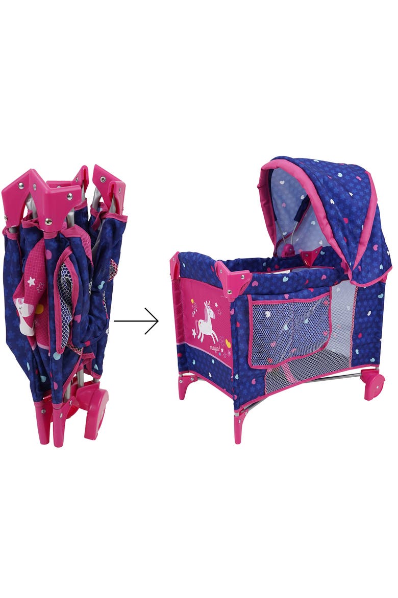 Unicorn Doll Pack & Play Yard, 3+, Alternate, color, Multicolored