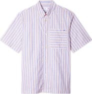 PS Paul Smith Casual Fit Stripe Cotton Camp Shirt