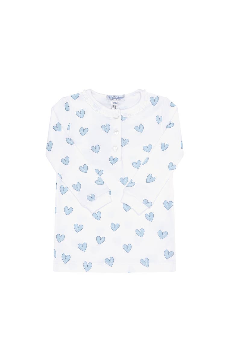 Nellapima Blue Heart Print Pajama - Toddler & Little Kid, Alternate, color, Blue