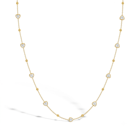 Polished Heart Station Plated Girls Necklace