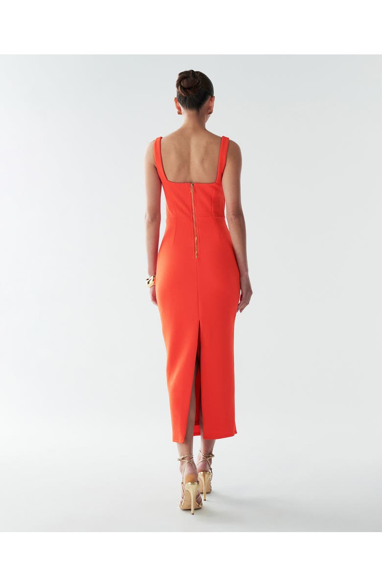BWLDR Adi Midi Dress, Alternate, color, Coral