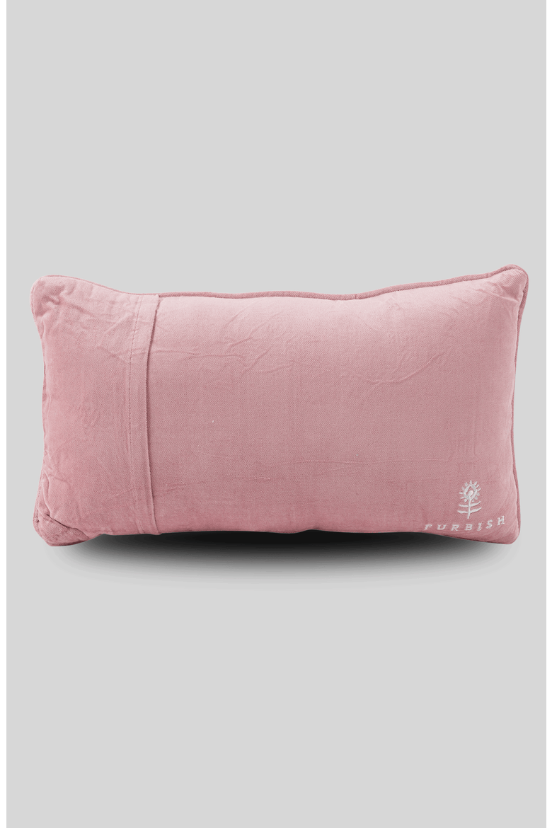 Too Much Needlepoint Pillow, Alternate, color, Pink
