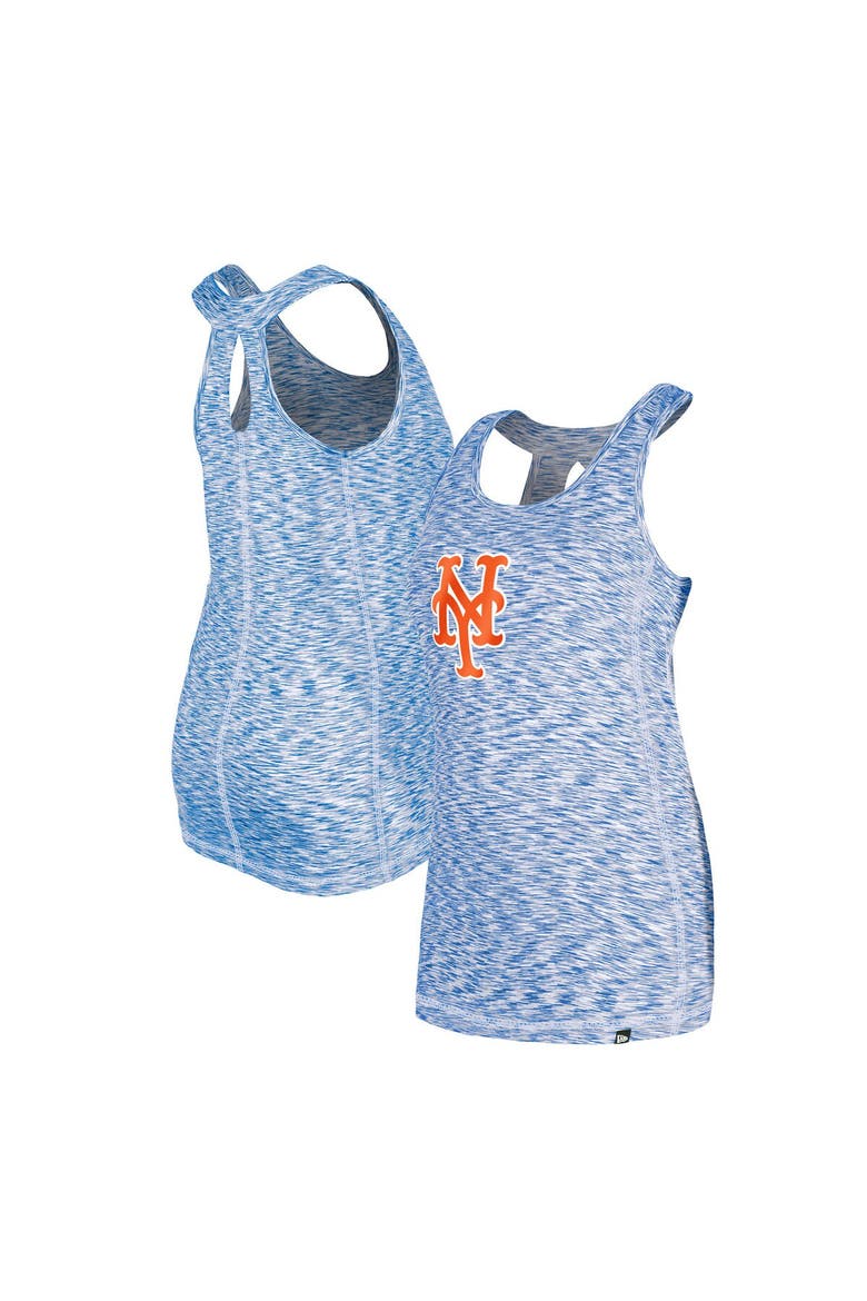 Women's New Era Royal New York Mets Space Dye Keyhole Back Tank Top, Main, color, Royal