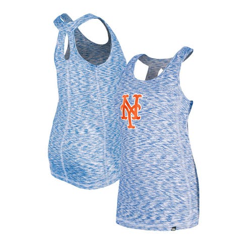 Women's New Era Royal New York Mets Space Dye Keyhole Back Tank Top