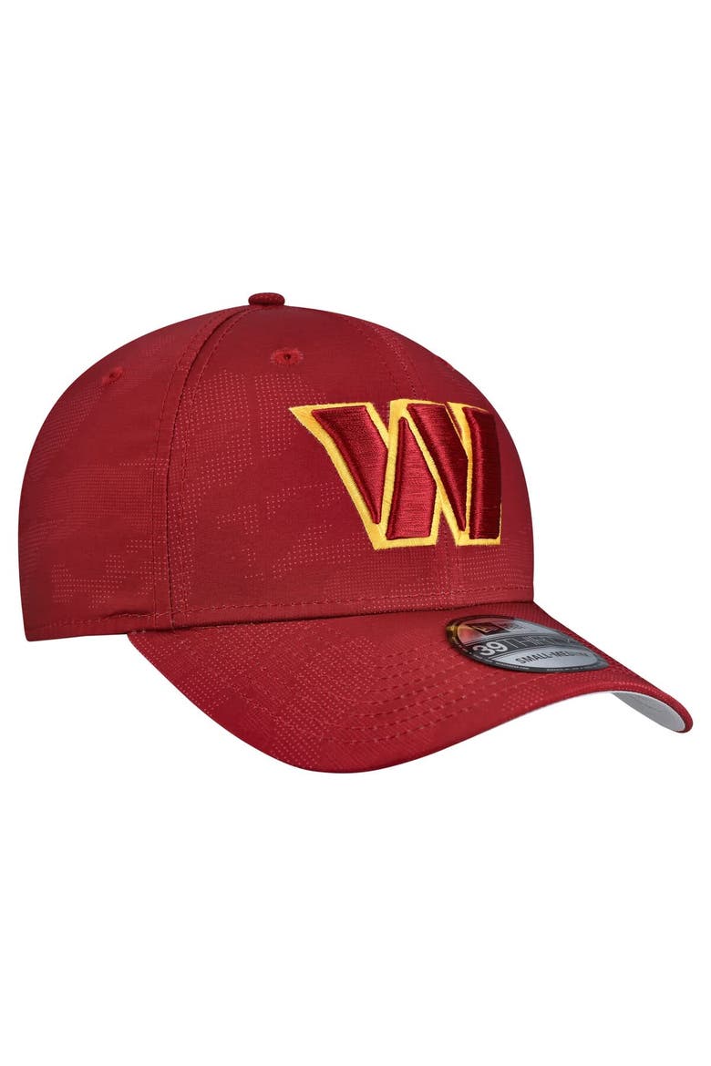 Men's New Era  Burgundy Washington Commanders Tonal Camo 39THIRTY Stretch Fit Hat, Alternate, color, Burgundy