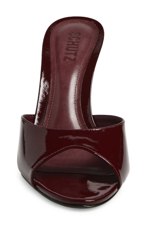 Schutz Cloe Slide Sandal In Burgundy