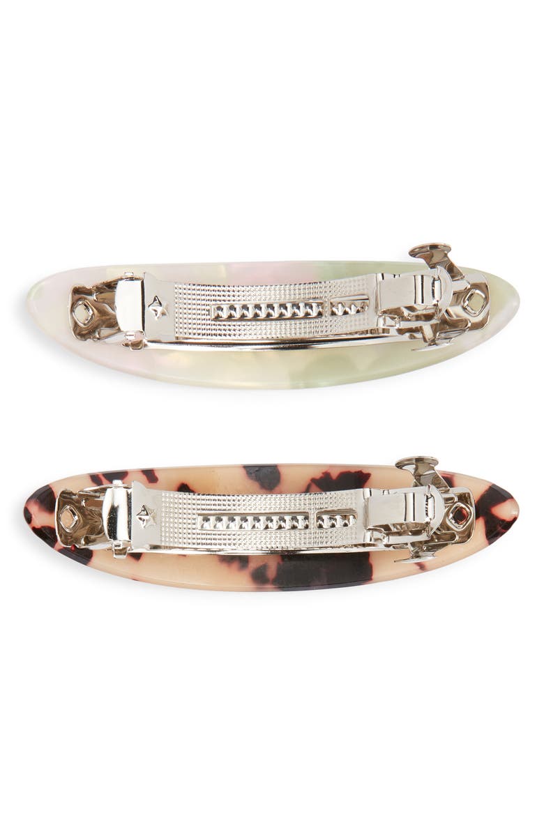 Chelsea28 2-Pack Barrettes, Alternate, color, Ivory- Brown