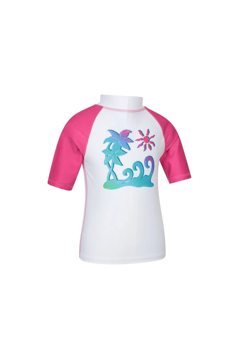 Childrens/Kids Rash Guard Set, Alternate, color, Bright Pink