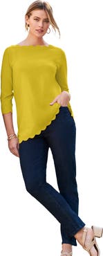 Jessica London Scallop Boatneck Tunic