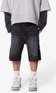 mnml Baggy Mojave Embellished Cutoff Denim Shorts