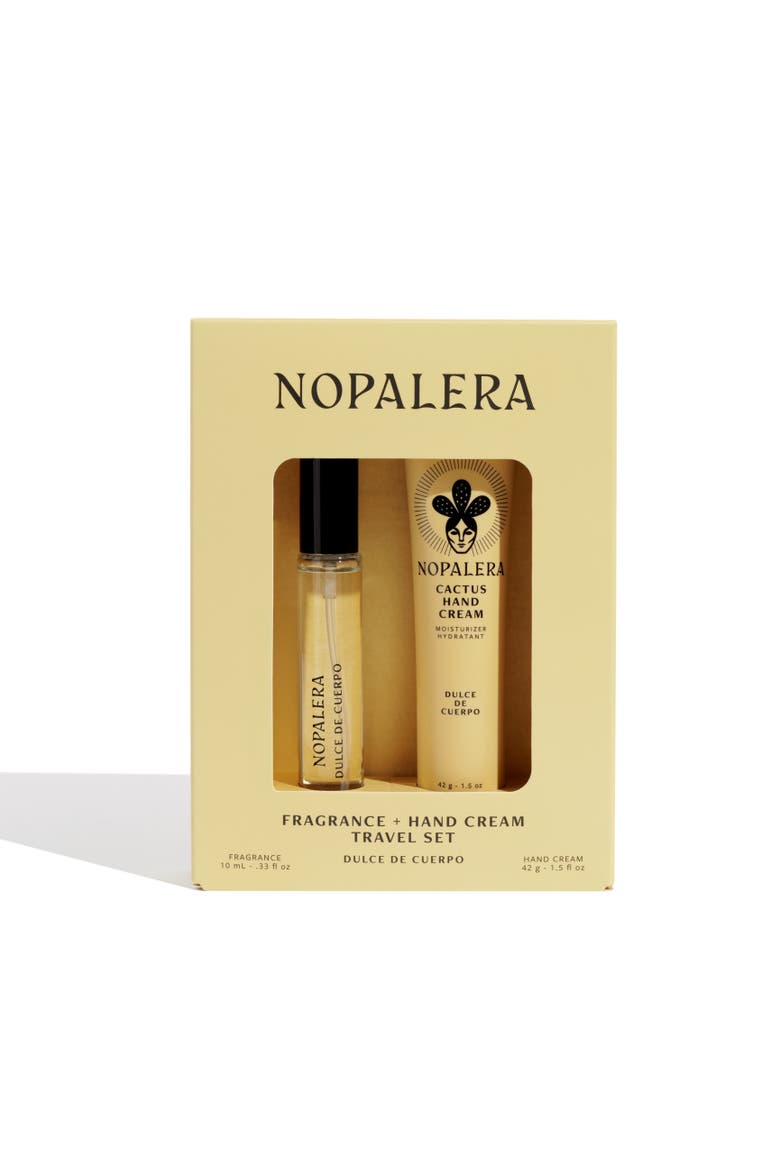 Hand Cream + Travel Perfume Set, Dulce de Cuerpo, Main, color, Green