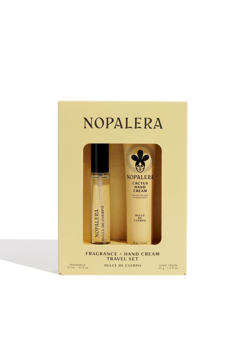 Nopalera Hand Cream + Travel Perfume Set, Dulce de Cuerpo, Main, color, Green