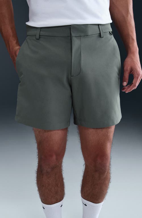 Nike 24.7 Perfectstretch Dri-fit Flat Front Shorts In Gray